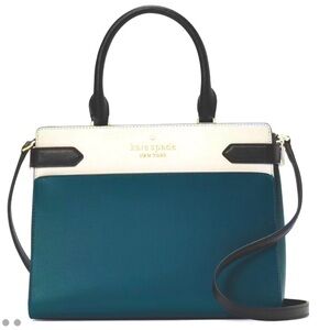 Kate Spade Staci Medium Satchel Crossbody In Peacock Sapphire Teal